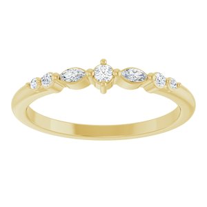 14K Yellow Gold 1/8 CTW Natural Diamond Stackable Ring