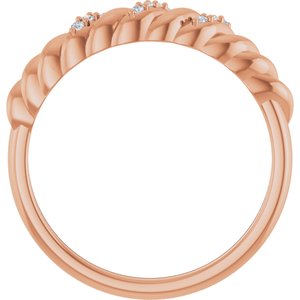 14K Rose Gold .04 CTW Natural Diamond Dome Ring