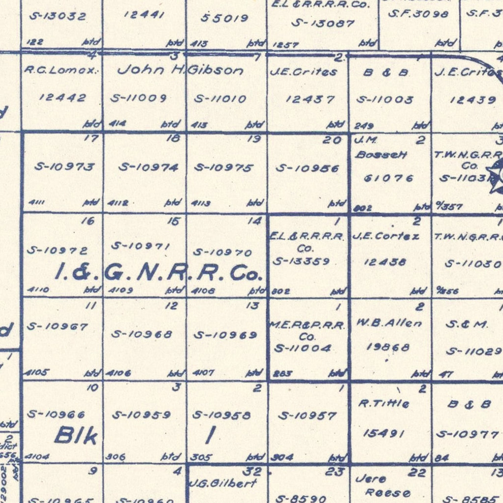 Vintage Map of Crosby County, Texas 1927