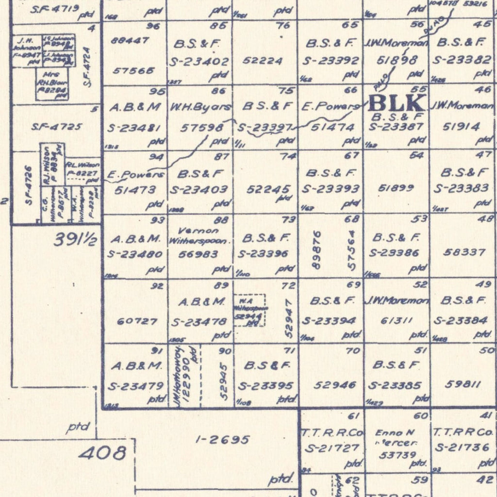 Vintage Map of Deaf Smith County, Texas 1926