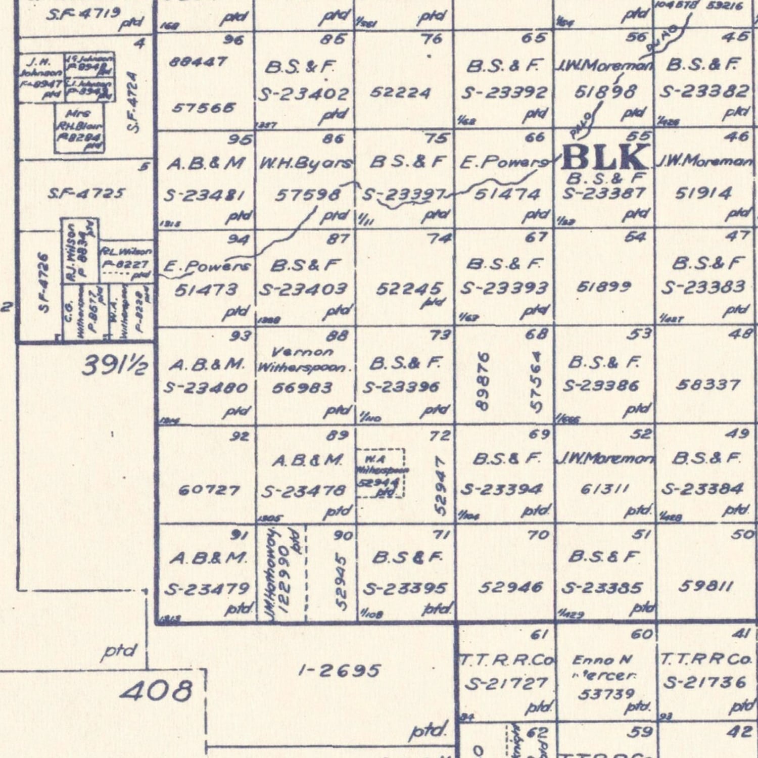 Vintage Map of Deaf Smith County, Texas 1926