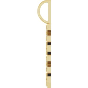 10K Yellow Gold .80 mm Round Accented Mama Charm/Pendant Mounting – image 5