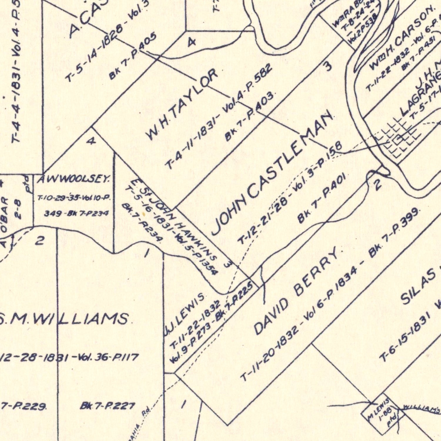 Vintage Map of Fayette County, Texas 1920