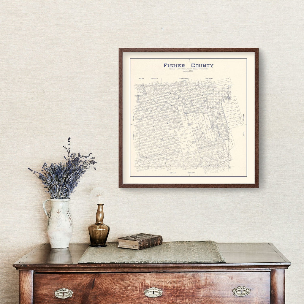 Vintage Map of Fisher County, Texas 1921