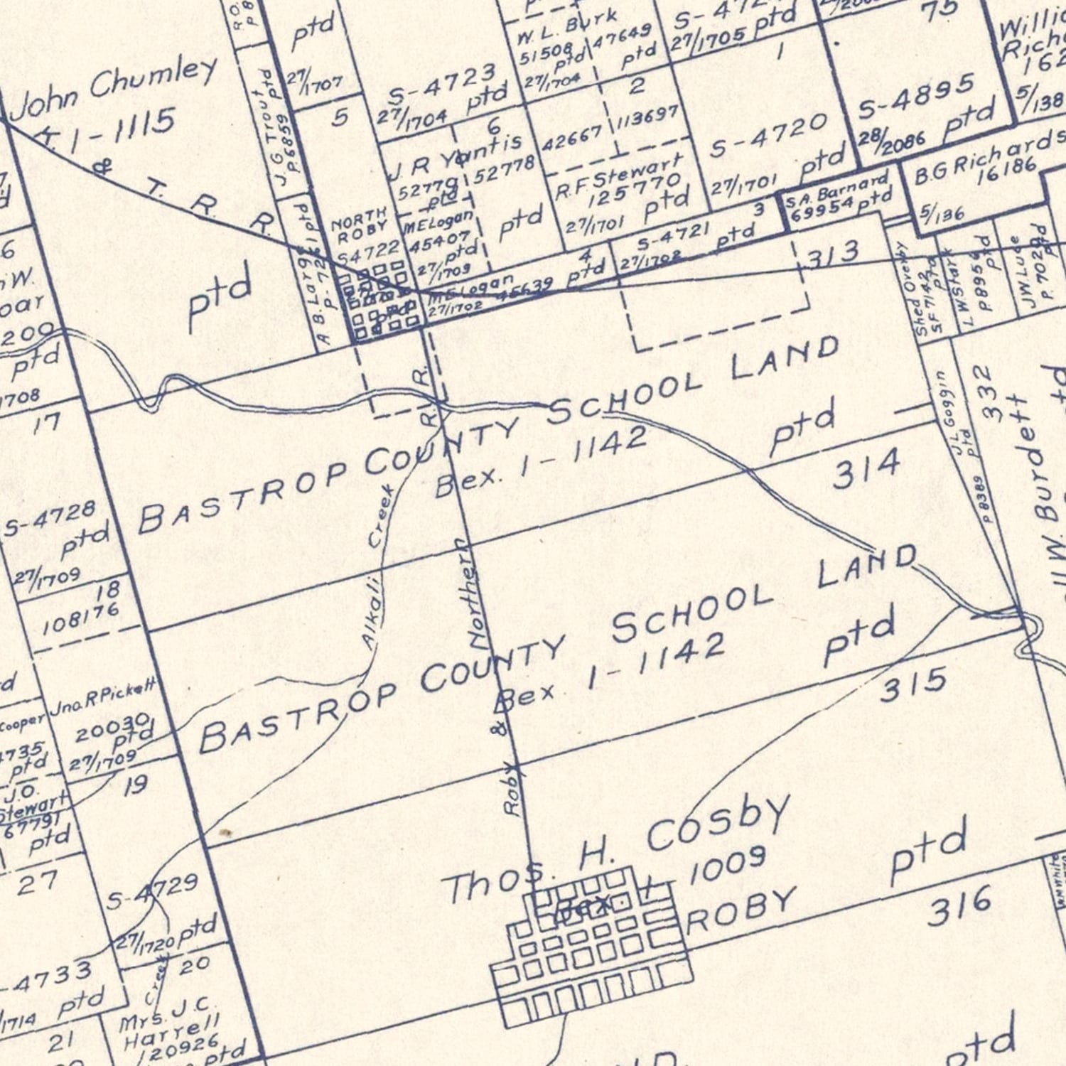 Vintage Map of Fisher County, Texas 1921