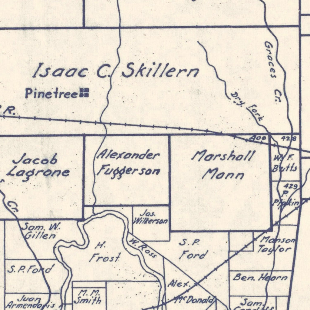 Vintage Map of Gregg County, Texas 1927