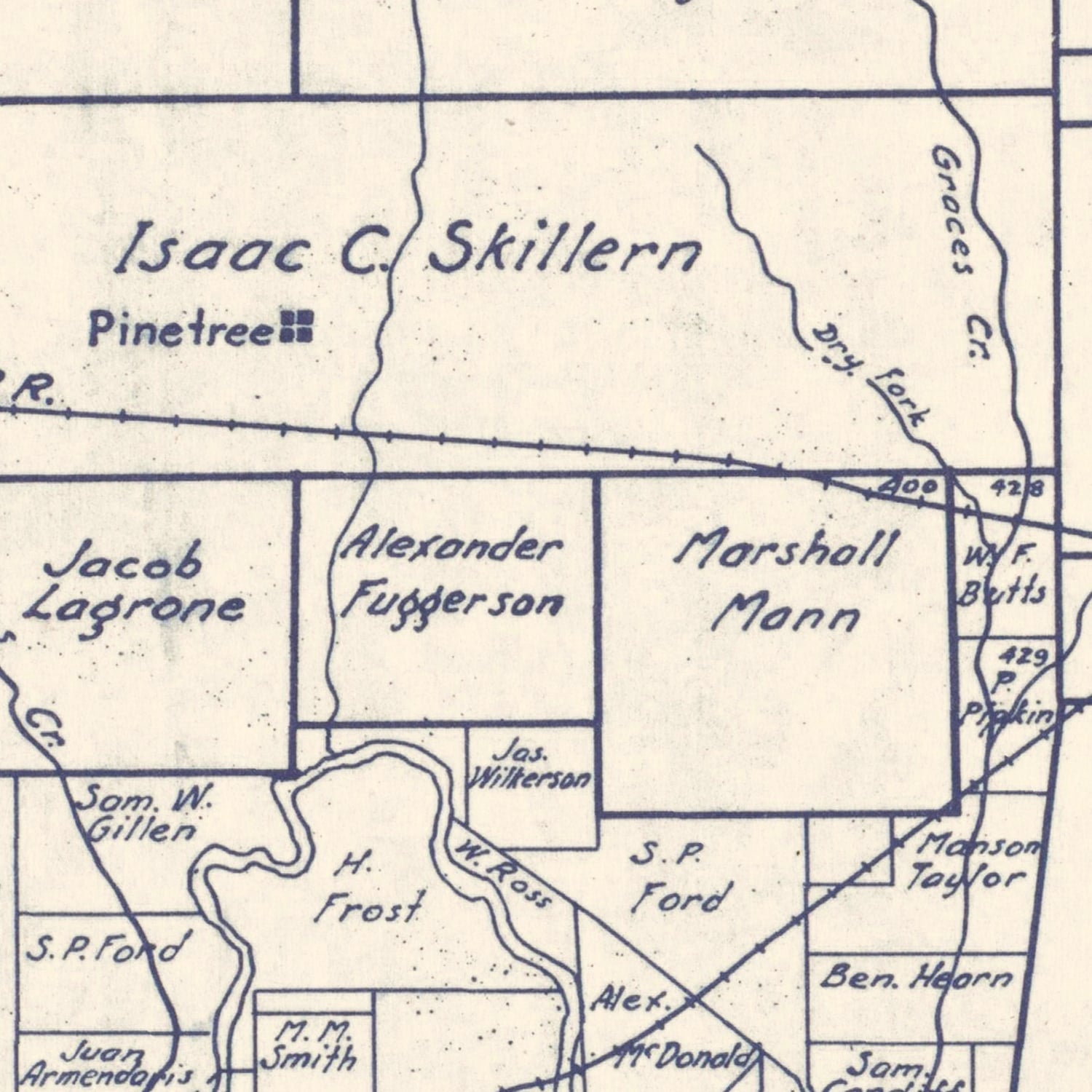 Vintage Map of Gregg County, Texas 1927