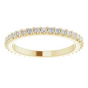 14K Yellow 1/3 CTW Natural Diamond Eternity Band Size 4