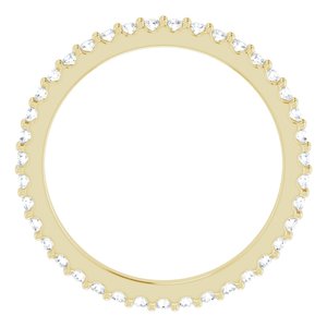 14K Yellow 1/3 CTW Natural Diamond Eternity Band Size 4.5