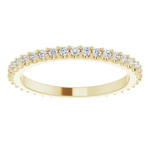 14K Yellow 1/3 CTW Natural Diamond Eternity Band Size 5