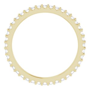 14K Yellow 1/3 CTW Natural Diamond Eternity Band Size 5
