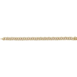 14K Yellow Gold 1 1/2 CTW Natural Diamond Link 7" Bracelet – image 2