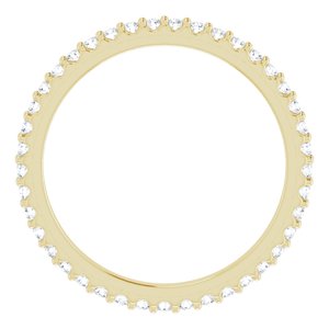 14K Yellow 1/3 CTW Natural Diamond Eternity Band Size 5.5