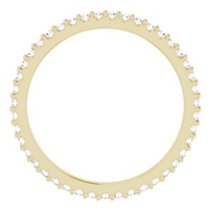 14K Yellow 3/8 CTW Natural Diamond Eternity Band Size 6.5