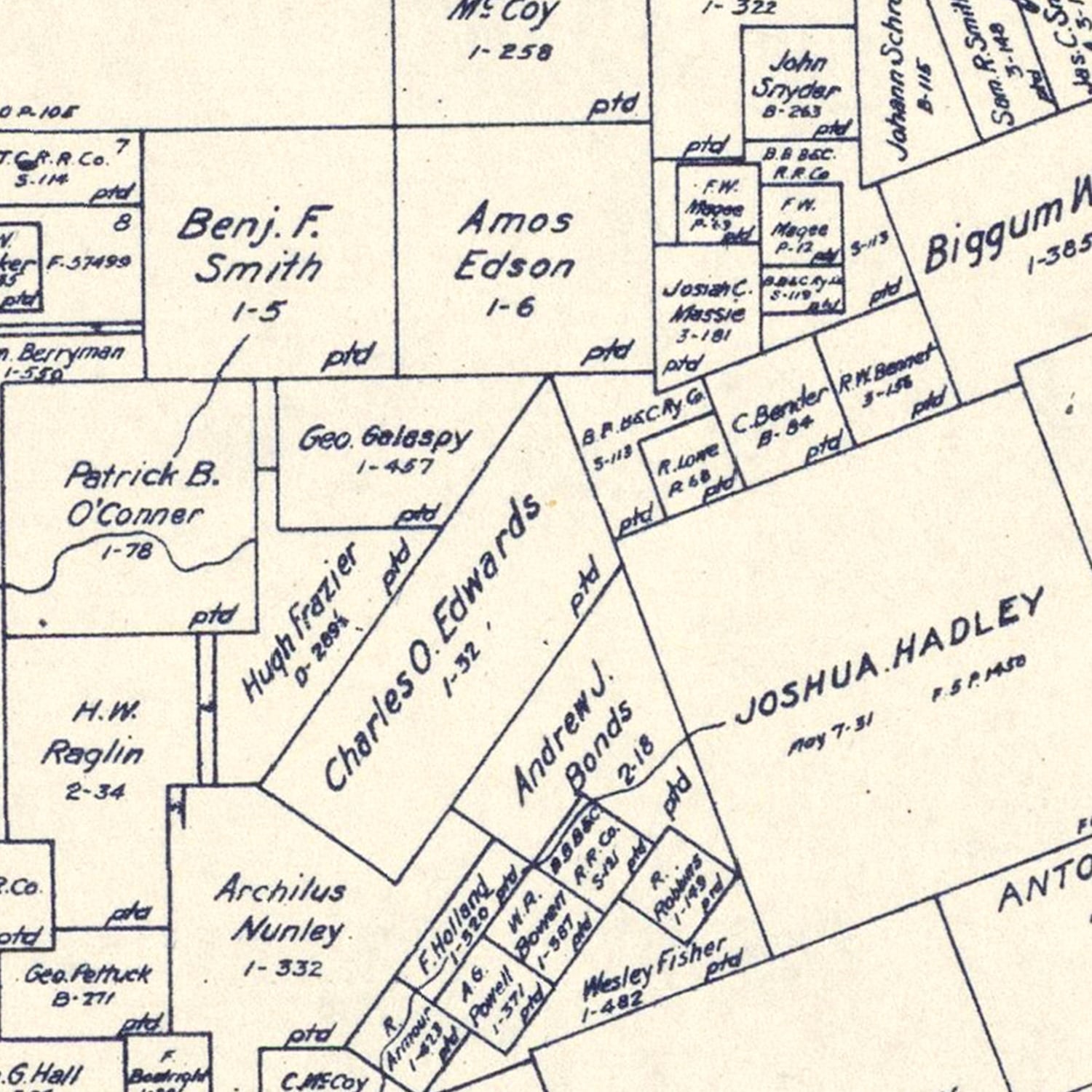 Vintage Map of Grimes County, Texas 1922