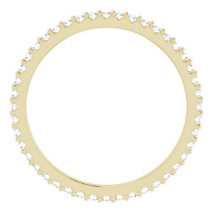 14K Yellow 3/8 CTW Natural Diamond Eternity Band Size 7.5