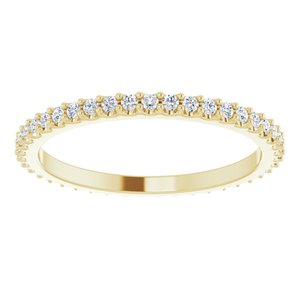 14K Yellow 3/8 CTW Natural Diamond Eternity Band Size 7.5