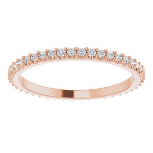 14K Rose 3/8 CTW Natural Diamond Eternity Band Size 8
