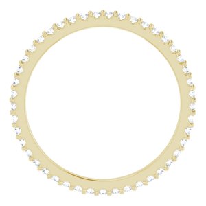 14K Yellow 3/8 CTW Natural Diamond Eternity Band Size 8