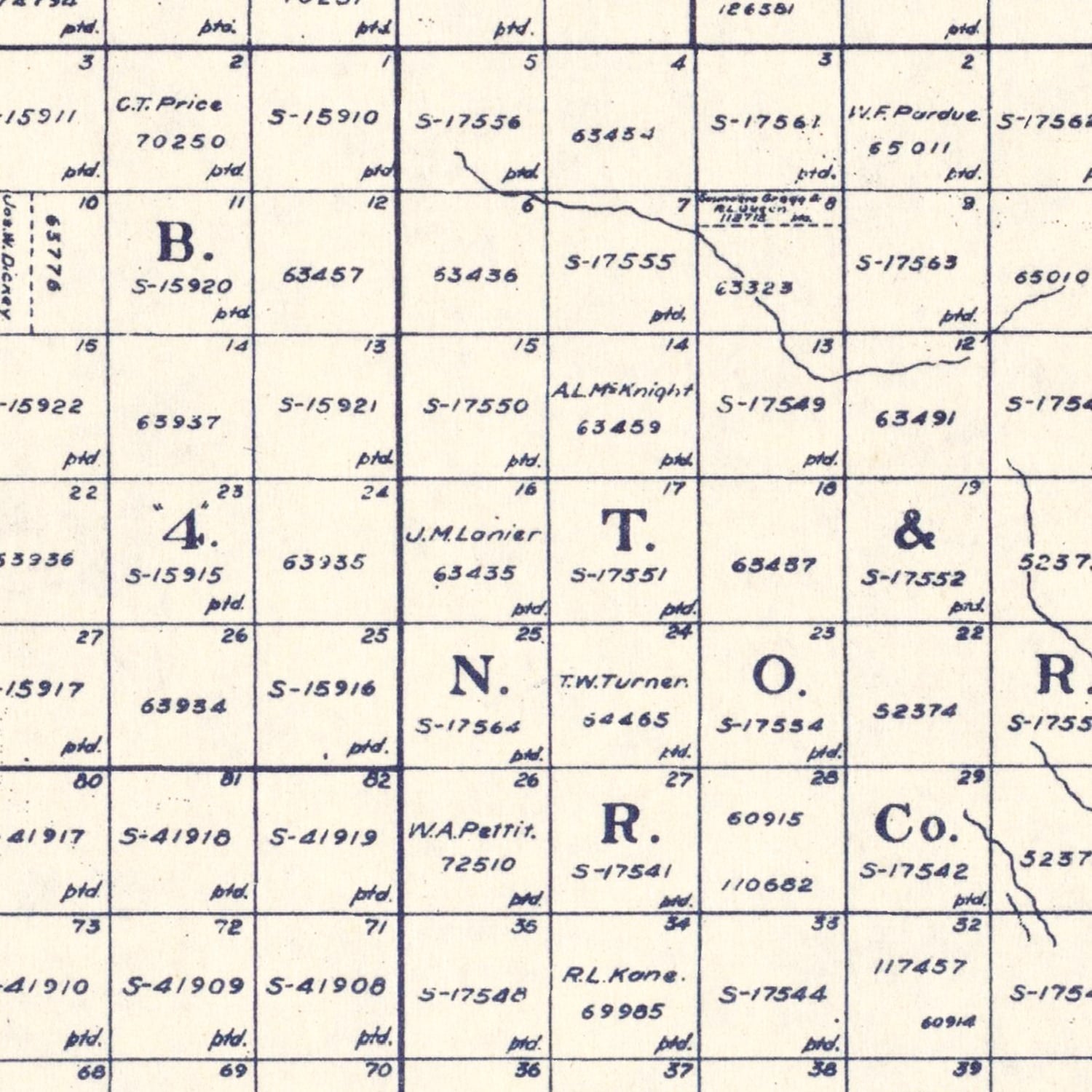 Vintage Map of Hartley County, Texas 1925