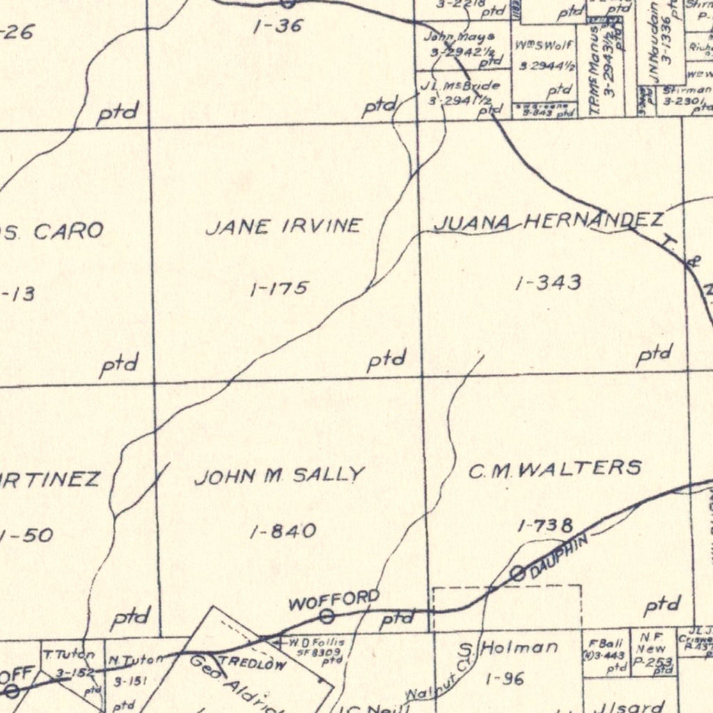 Vintage Map of Henderson County, Texas 1922