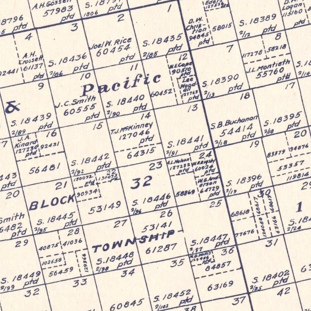Vintage Map of Howard County, Texas 1922