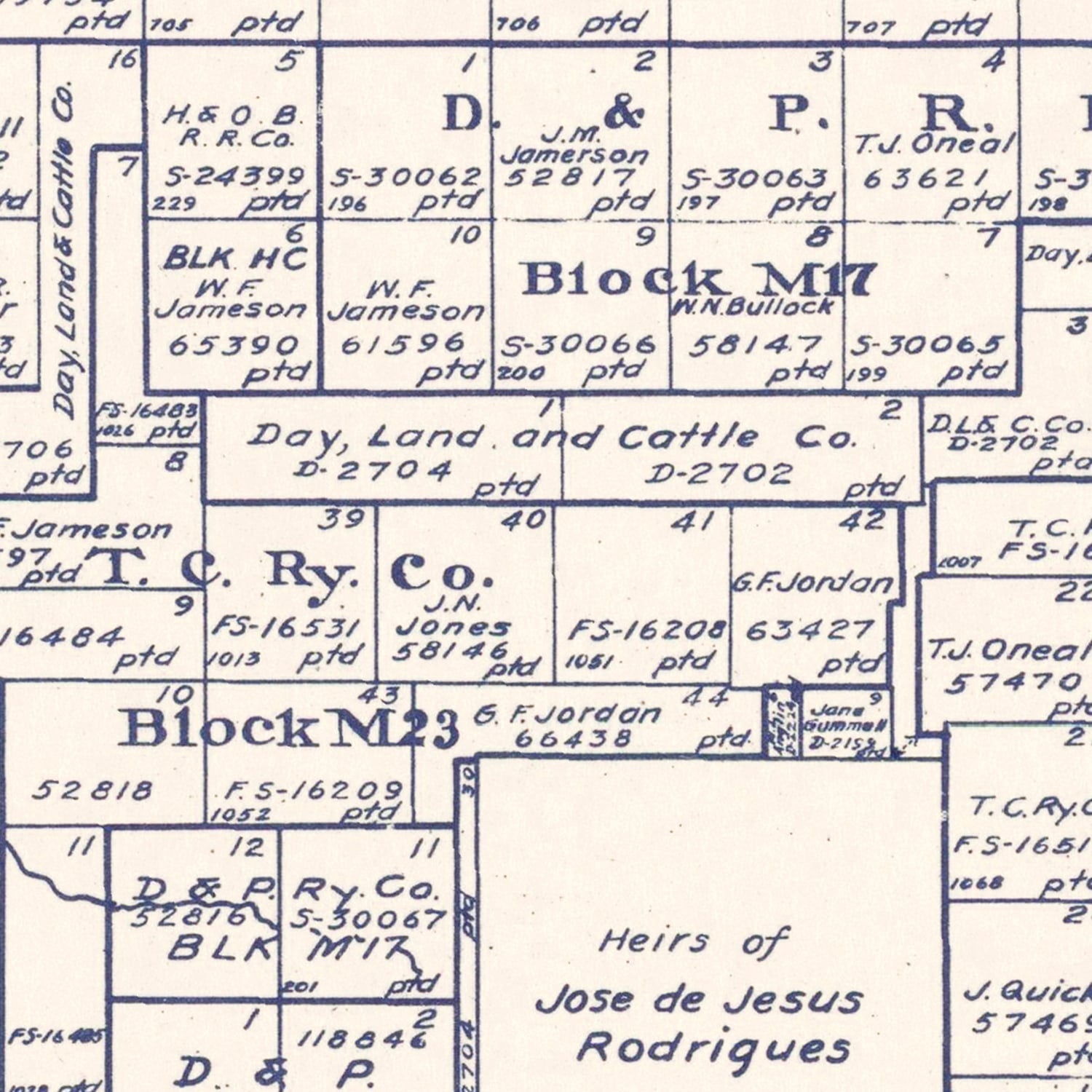 Vintage Map of Hutchinson County, Texas 1922