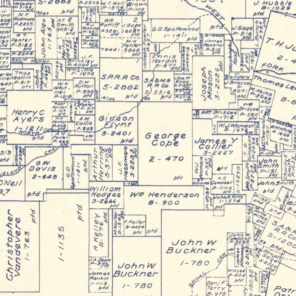 Vintage Map of Jack County, Texas 1925
