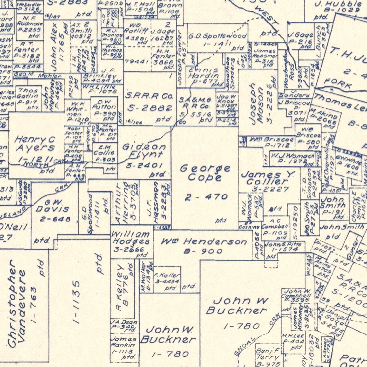 Vintage Map of Jack County, Texas 1925