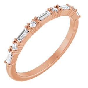 14K Rose 1/5 CTW Natural Diamond Anniversary Band