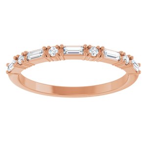 14K Rose 1/5 CTW Natural Diamond Anniversary Band
