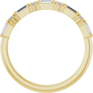14K Yellow 1/5 CTW Natural Diamond Anniversary Band