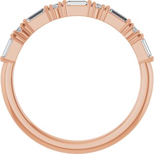 14K Rose 1/5 CTW Natural Diamond Anniversary Band