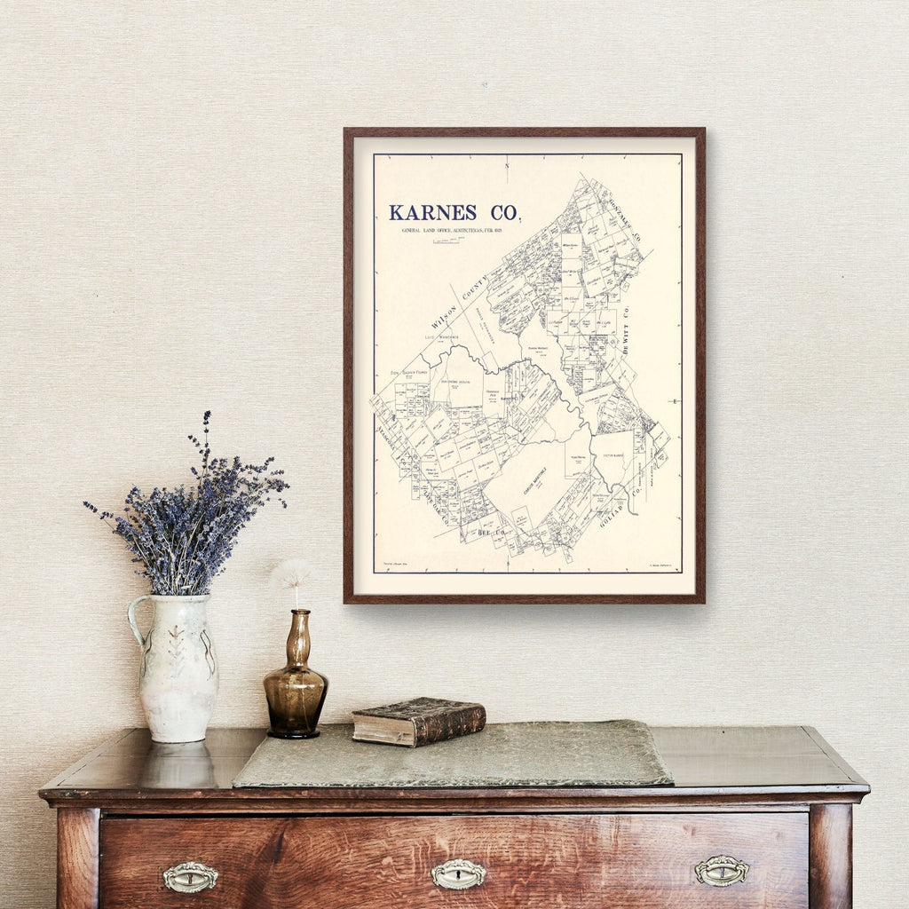 Vintage Map of Karnes County, Texas 1921
