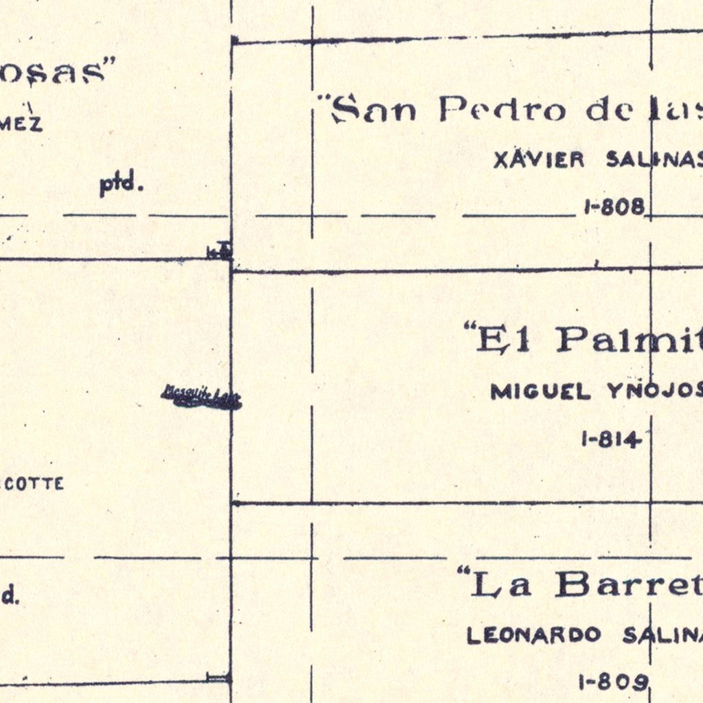 Vintage Map of Kenedy County, Texas 1921