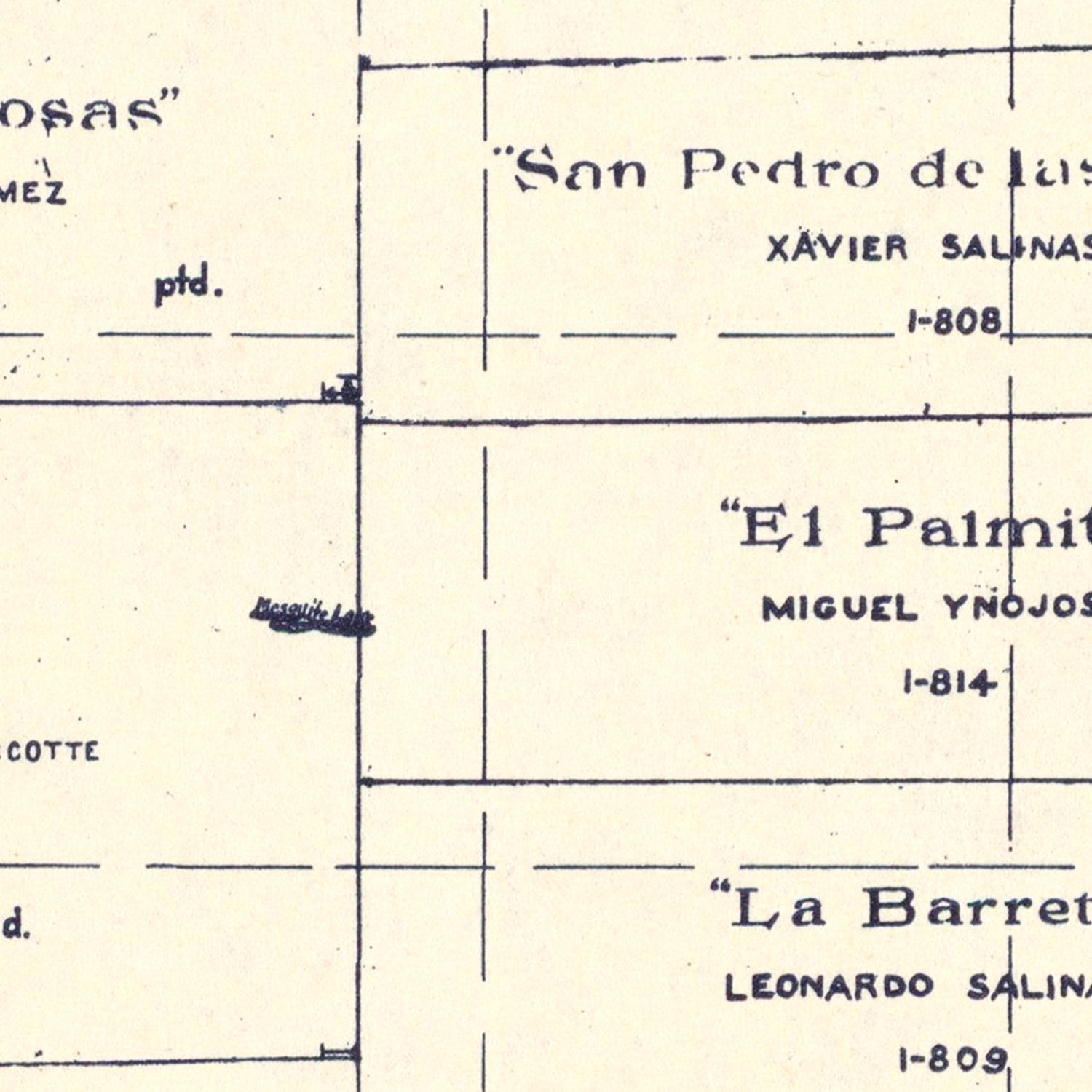 Vintage Map of Kenedy County, Texas 1921