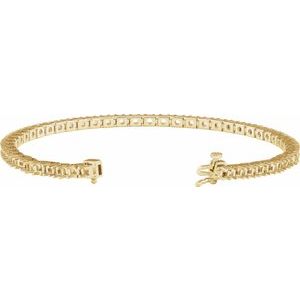 14K Yellow Gold 2.8 mm Round Line 7 1/4" Bracelet Mounting – image 2