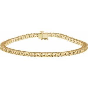 14K Yellow Gold 2.8 mm Round Line 7 1/4" Bracelet Mounting