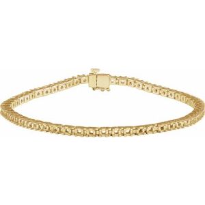 14K Yellow Gold 3.9 mm Round Line 7 1/4" Bracelet Mounting