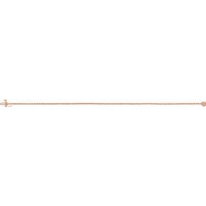 14K Rose Gold 1.4 mm Round Line 7 1/4" Bracelet Mounting – image 3