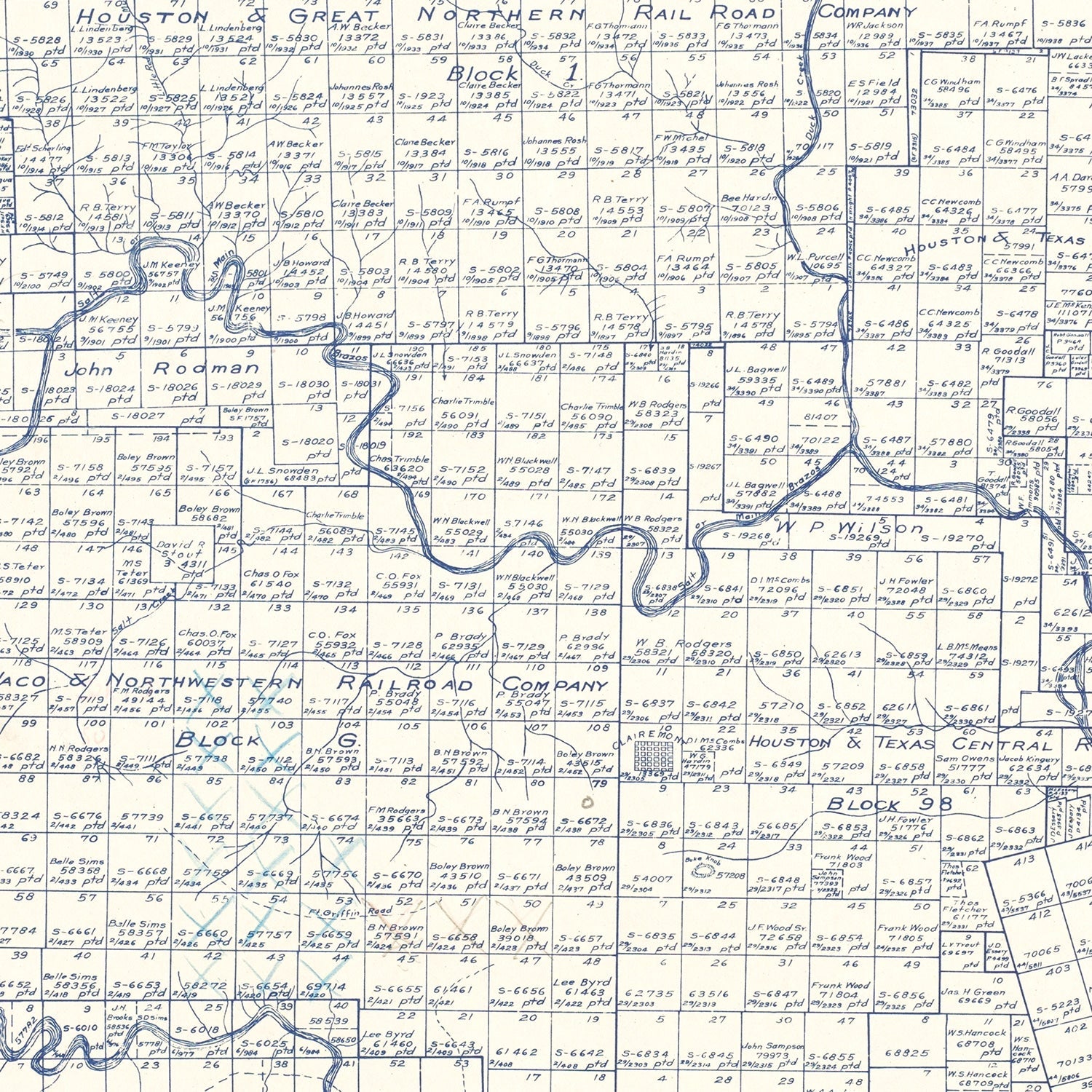 Vintage Map of Kent County, Texas 1921