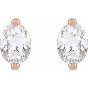 14K Rose Gold 1/2 CTW Natural Diamond Stud Earrings – image 2