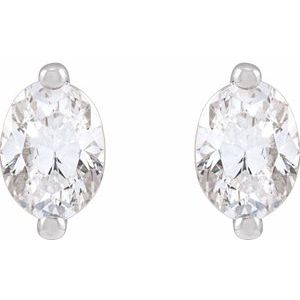 14K White Gold 1/3 CTW Natural Diamond Stud Earrings – image 2