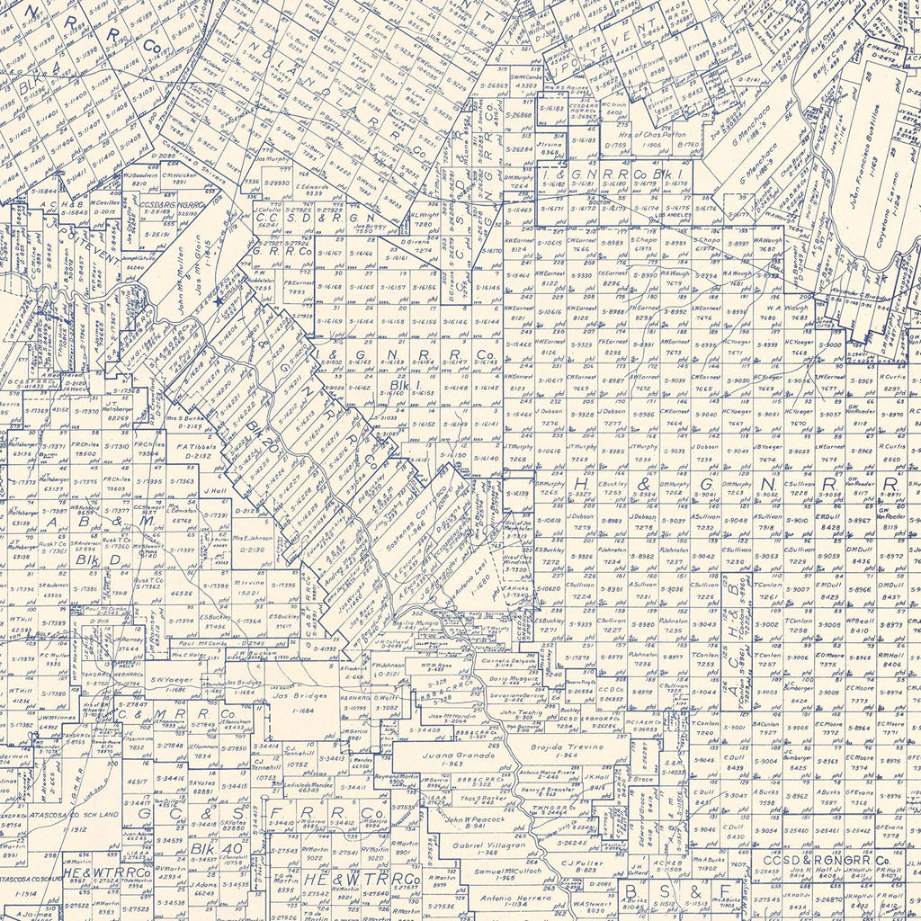 Vintage Map of La Salle County, Texas 1923