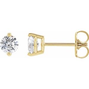 14K Yellow Gold 1/5 CTW Natural Diamond Stud Earrings