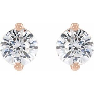 14K Rose Gold 3/8 CTW Natural Diamond Stud Earrings – image 2