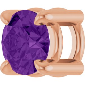 14K Rose Gold 4 mm Natural Amethyst Pendant