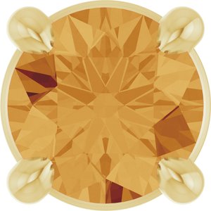 14K Yellow 4 mm Natural Citrine Pendant