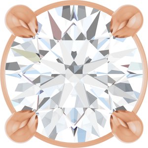 14K Rose 4 mm Natural White Sapphire Pendant