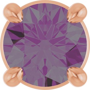 14K Rose 4 mm Lab-Grown Alexandrite Pendant
